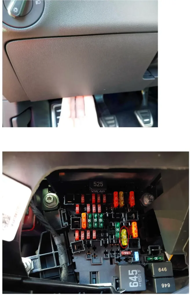 blok u saloni volkswagen jetta 7 - Схеми запобіжників і реле Volkswagen Jetta 7 blok u saloni volkswagen jetta 7