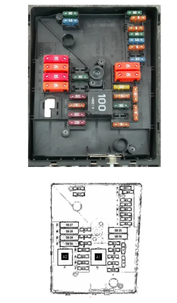 blok zapobizhnikiv i rele vw touran 1