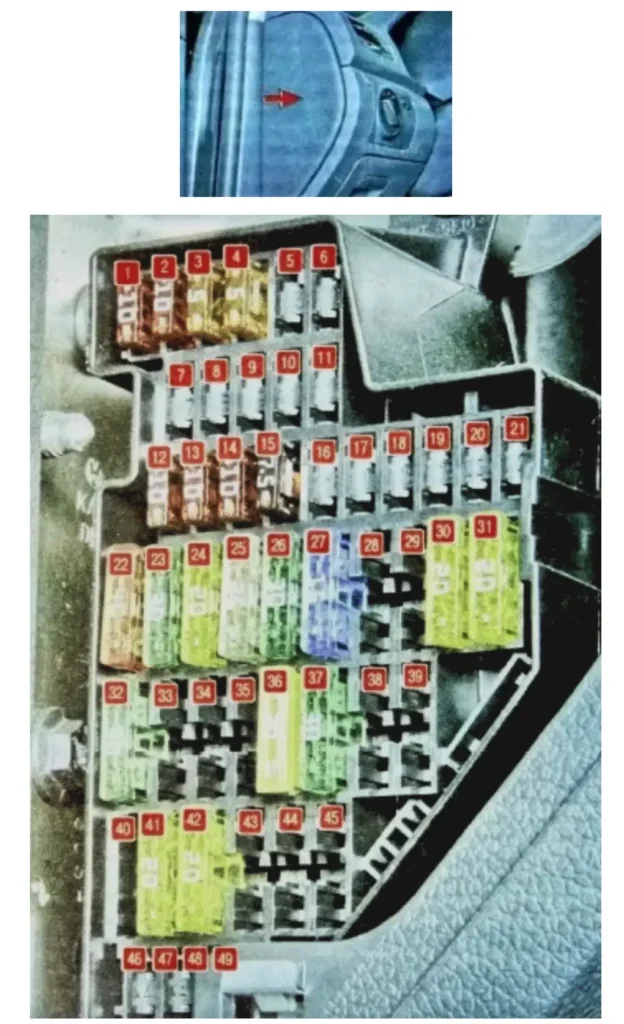 blok zapobizhnikiv salon volkswagen golf 6 - Запобіжники і реле Volkswagen Golf 6 blok zapobizhnikiv salon volkswagen golf 6