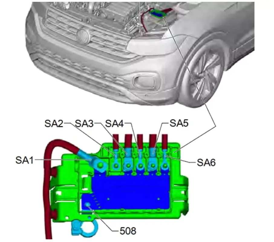 blok zapobizhnikiv zhivlennya volkswagen t cross