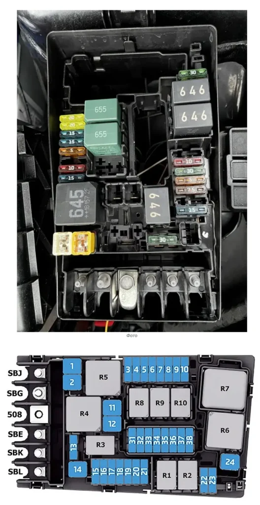 bloki pid kapotom shema volkswagen t roc
