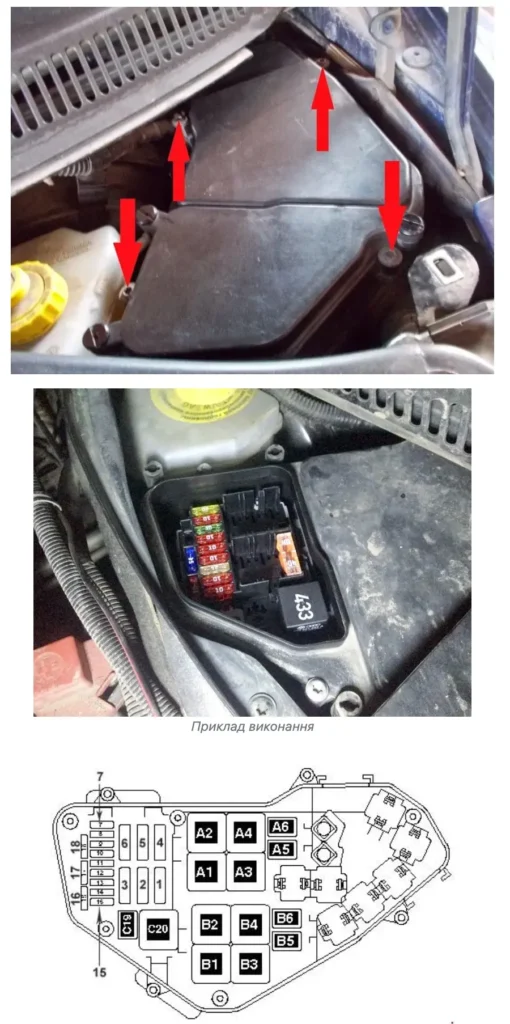 motornij vidsik volkswagen touareg 1 - Схеми запобіжників і реле Volkswagen Touareg 1 motornij vidsik volkswagen touareg 1