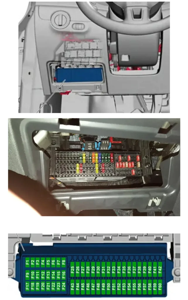 pasazhirskij salon blok zapobizhnikiv volkswagen jetta 6 - Схеми запобіжників і реле Volkswagen Jetta 6 pasazhirskij salon blok zapobizhnikiv volkswagen jetta 6