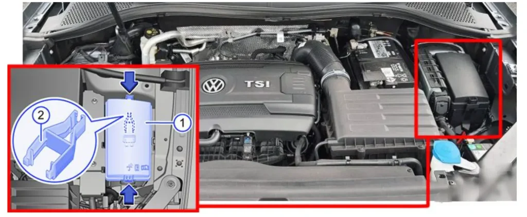 roztashuvannya zapobizhnikiv u motornomu vidsiku volkswagen tiguan 2 2020 2023